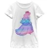Girl's Nintendo Princess Peach Rainbow Fade T-Shirt -Fifthsun Shirts 16NNTD1024F WATERCOLOR OMBRE PEACH COMP xx 132 5