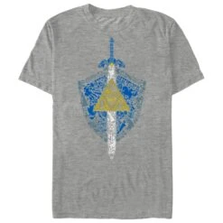 Men's Nintendo Legend Of Zelda Hidden Pattern T-Shirt -Fifthsun Shirts 16NNTD1257D Iconic Weapon Comp 00 105 6
