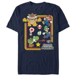 Men's Nintendo Super Mario Rainbow Frame T-Shirt