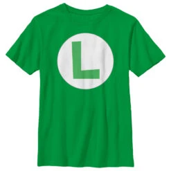 Boy's Nintendo Luigi Circle Icon T-Shirt