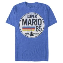 Men's Nintendo Super Mario Retro Rainbow Ring T-Shirt -Fifthsun Shirts 16NNTD902BC Mario is Go comp xx 148 copy