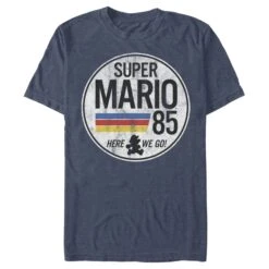 Men's Nintendo Super Mario Retro Rainbow Ring T-Shirt -Fifthsun Shirts 16NNTD902BD Mario is Go comp xx 148 copy