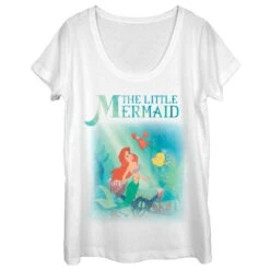 Women's The Little Mermaid Ariel And Friends Scoop Neck