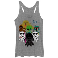 Women's Star Wars Cute Cartoon Dark Side Villains Racerback Tank Top