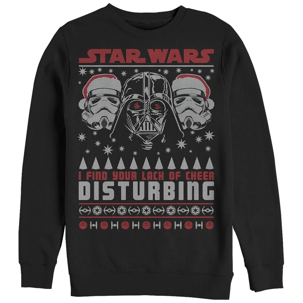 Men's Star Wars Ugly Christmas Lack Of Cheer Disturbing Sweatshirt 3 Men's Star Wars Ugly Christmas Lack Of Cheer Disturbing Sweatshirt