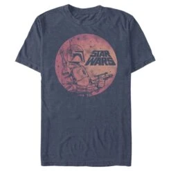 Men's Star Wars Boba Fett Retro Circle T-Shirt