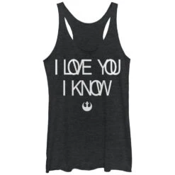 Women's Star Wars Love You I Know Rebel Symbol Racerback Tank Top