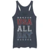 Women's Lost Gods Fourth Of July USA All Day Racerback Tank Top 2 Women's Lost Gods Fourth Of July USA All Day Racerback Tank Top -Fifthsun Shirts 16VLIN266WC All Day