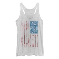 Women's Lost Gods Fourth Of July Camouflage American Flag Racerback Tank Top