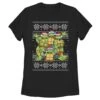 Women's Teenage Mutant Ninja Turtles Ugly Christmas Sweater T-Shirt 1 Women's Teenage Mutant Ninja Turtles Ugly Christmas Sweater T-Shirt -Fifthsun Shirts 16tmnt281wb ugly on top comp copy