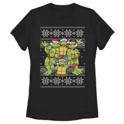 Women's Teenage Mutant Ninja Turtles Ugly Christmas Sweater T-Shirt