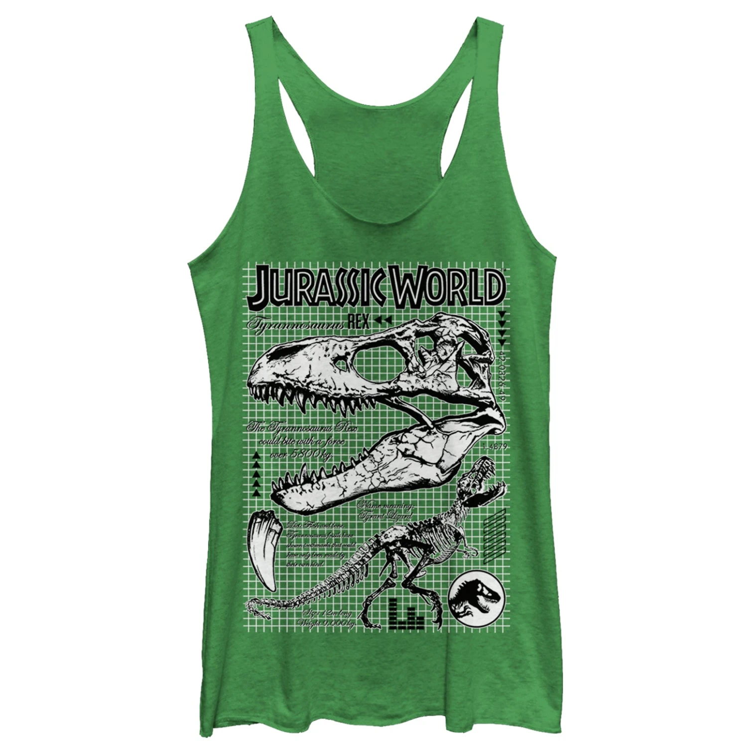 Women's Jurassic World: Fallen Kingdom T. Rex Details Racerback Tank Top 3 Women's Jurassic World: Fallen Kingdom T. Rex Details Racerback Tank Top