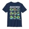 Boy's Jurassic World: Fallen Kingdom Dino All Stars T-Shirt -Fifthsun Shirts 17JWOT00134B 001 Hall of Fame 52 100