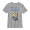 Boy's Despicable Me Cute One In A Minion T-Shirt