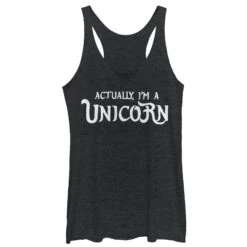 Women's CHIN UP Halloween Actually I'm A Unicorn Racerback Tank Top