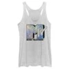 Women's MTV Paisley Print Logo Racerback Tank Top 2 Women's MTV Paisley Print Logo Racerback Tank Top -Fifthsun Shirts 17MTVN00079A 009 Paisley MTV Watercolor 93 100 6