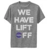 Boy's NASA Bold Lift Off Performance Tee -Fifthsun Shirts 17NASA00002A 003 Left Off Mark Two 77 149