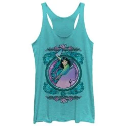 Women's Mulan Stained Glass Racerback Tank Top