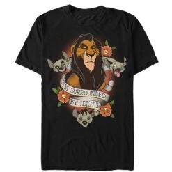 Men's Lion King Scar Surrounded By Idiots Tattoo T-Shirt