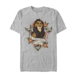 Men's Lion King Scar Surrounded By Idiots Tattoo T-Shirt 16 Men's Lion King Scar Surrounded By Idiots Tattoo T-Shirt -Fifthsun Shirts 17PXLK00084A 037 Surrounded 03 148 6