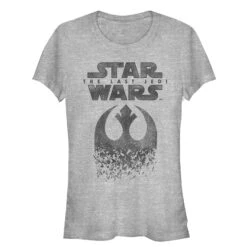 Junior's Star Wars The Last Jedi Rebel Logo Fleck T-Shirt