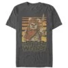 Men's Star Wars Wicket Ewok Stripes T-Shirt -Fifthsun Shirts 17STRW00197B 001 EWOK GRADIENT 67 82 1