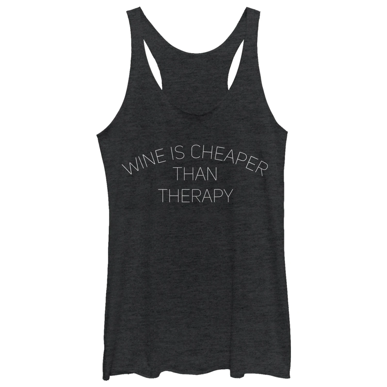 Women's CHIN UP Wine Is Cheaper Than Therapy Racerback Tank Top 3 Women's CHIN UP Wine Is Cheaper Than Therapy Racerback Tank Top
