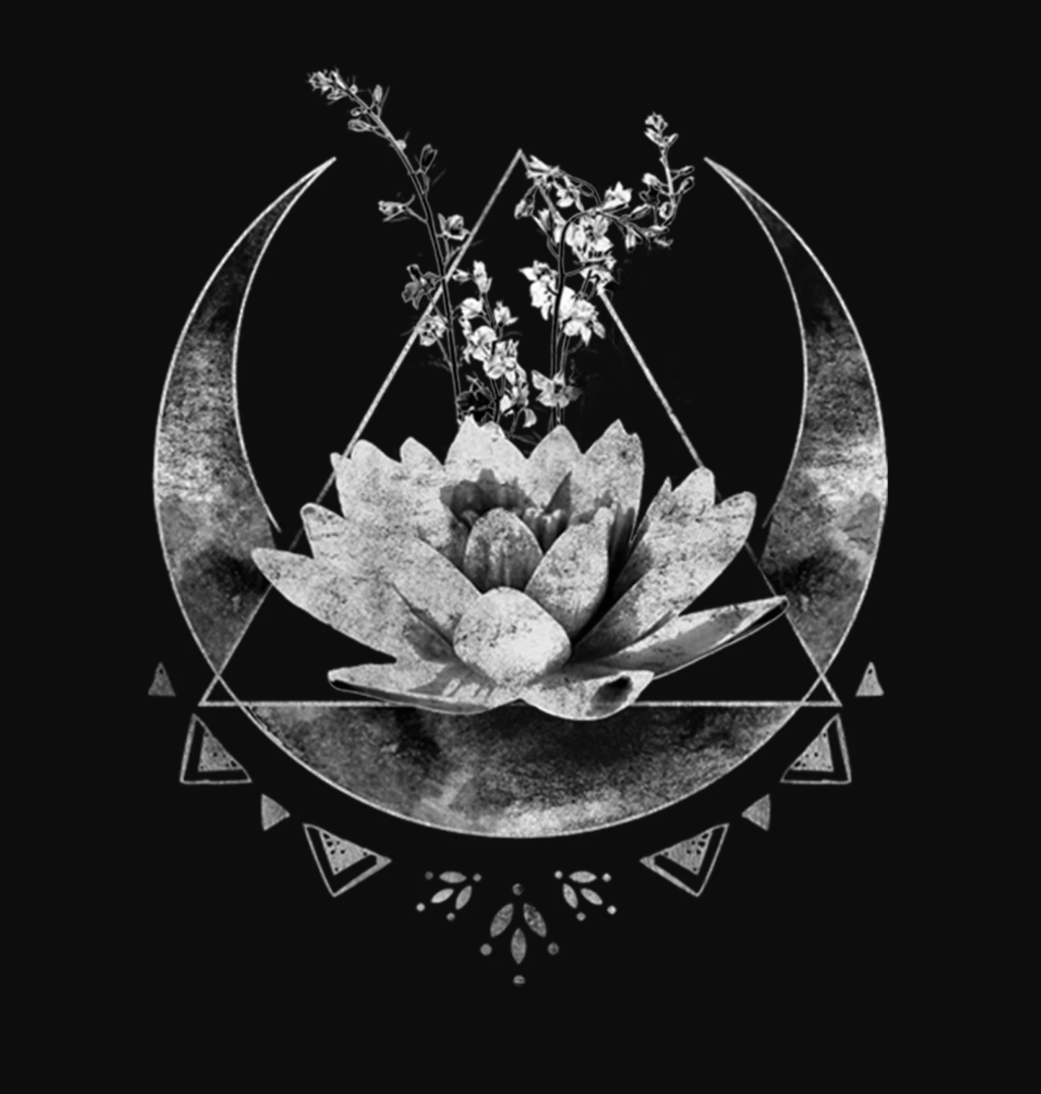 Junior's Lost Gods Celestial Flower Pattern Racerback Tank Top 4 Junior's Lost Gods Celestial Flower Pattern Racerback Tank Top - Image 2