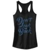 Junior's CHIN UP Don't Look Back Racerback Tank Top -Fifthsun Shirts 17VLIN05687B 003 Dont Look Back 93 04