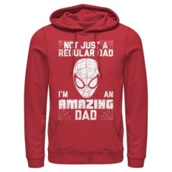 Men's Marvel Spider-Man Not Just A Regular Dad I'm An Amazing Dad Pull Over Hoodie