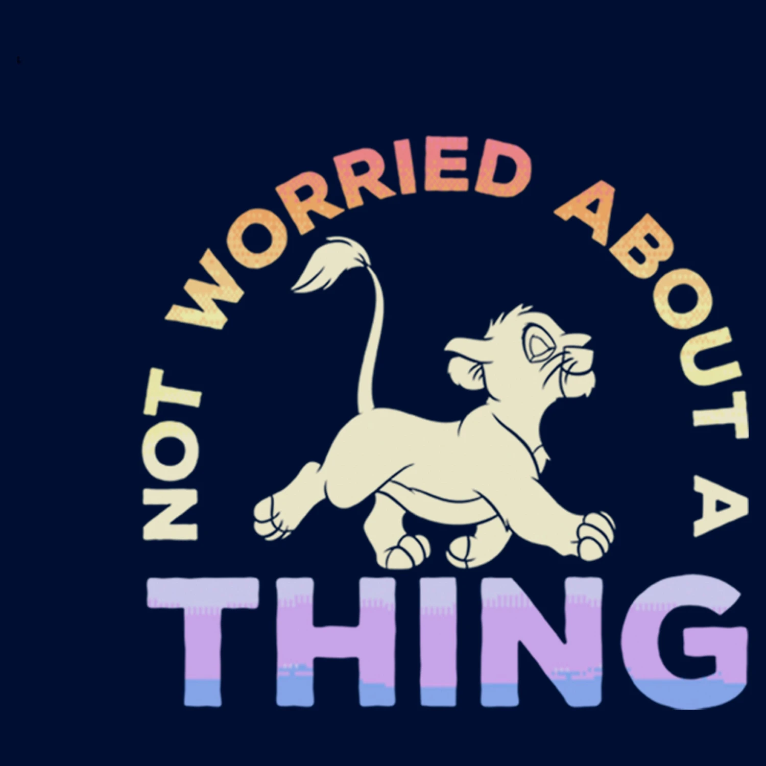 Boy's Lion King Simba Not Worried Bout A Thing T-Shirt 4 Boy's Lion King Simba Not Worried Bout A Thing T-Shirt - Image 2