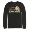 Men's Lion King Classic Pride Lands Long Sleeve Shirt -Fifthsun Shirts 18LNKG00059B 015 Savannah Scene Back 78 132