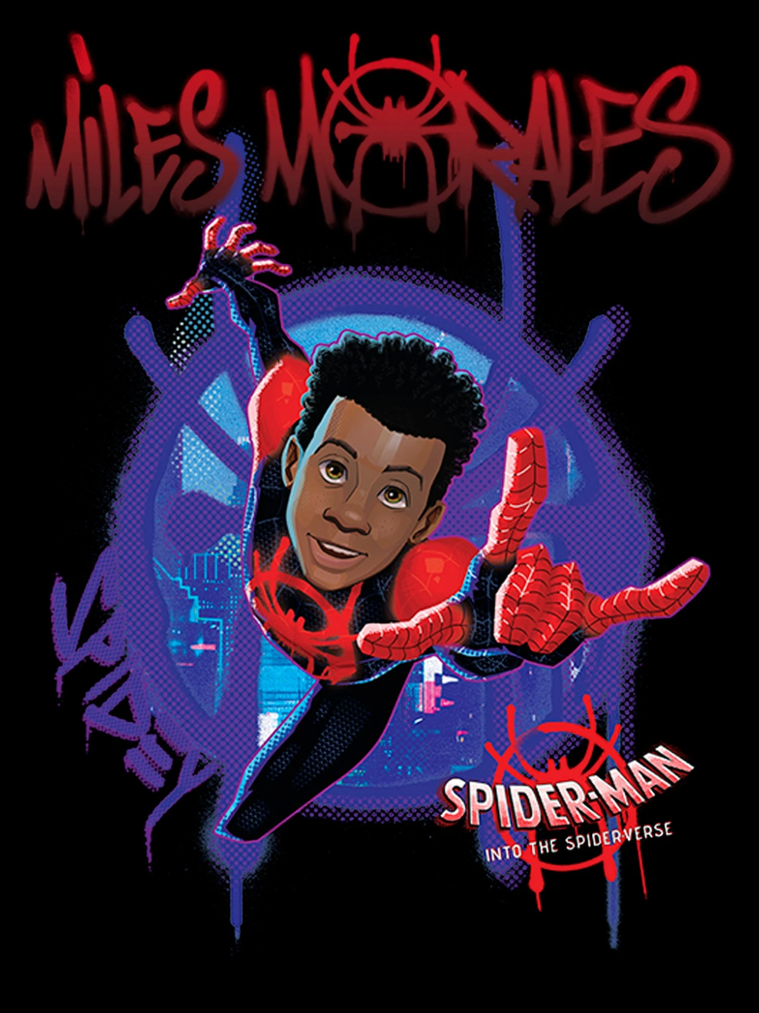 Boy's Marvel Spider-Man: Into The Spider-Verse Miles Morales Splat T-Shirt 4 Boy's Marvel Spider-Man: Into The Spider-Verse Miles Morales Splat T-Shirt - Image 2