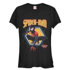 Junior's Marvel Spider-Man: Into The Spider-Verse Hexagon T-Shirt