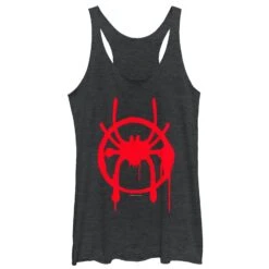 Women's Marvel Spider-Man: Into The Spider-Verse Symbol Racerback Tank Top 11 Women's Marvel Spider-Man: Into The Spider-Verse Symbol Racerback Tank Top -Fifthsun Shirts 18MARF00709A 004 Miles Symbol 54