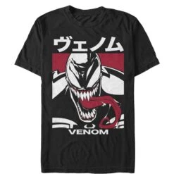 Men's Marvel Venom Japanese Kanji Character T-Shirt