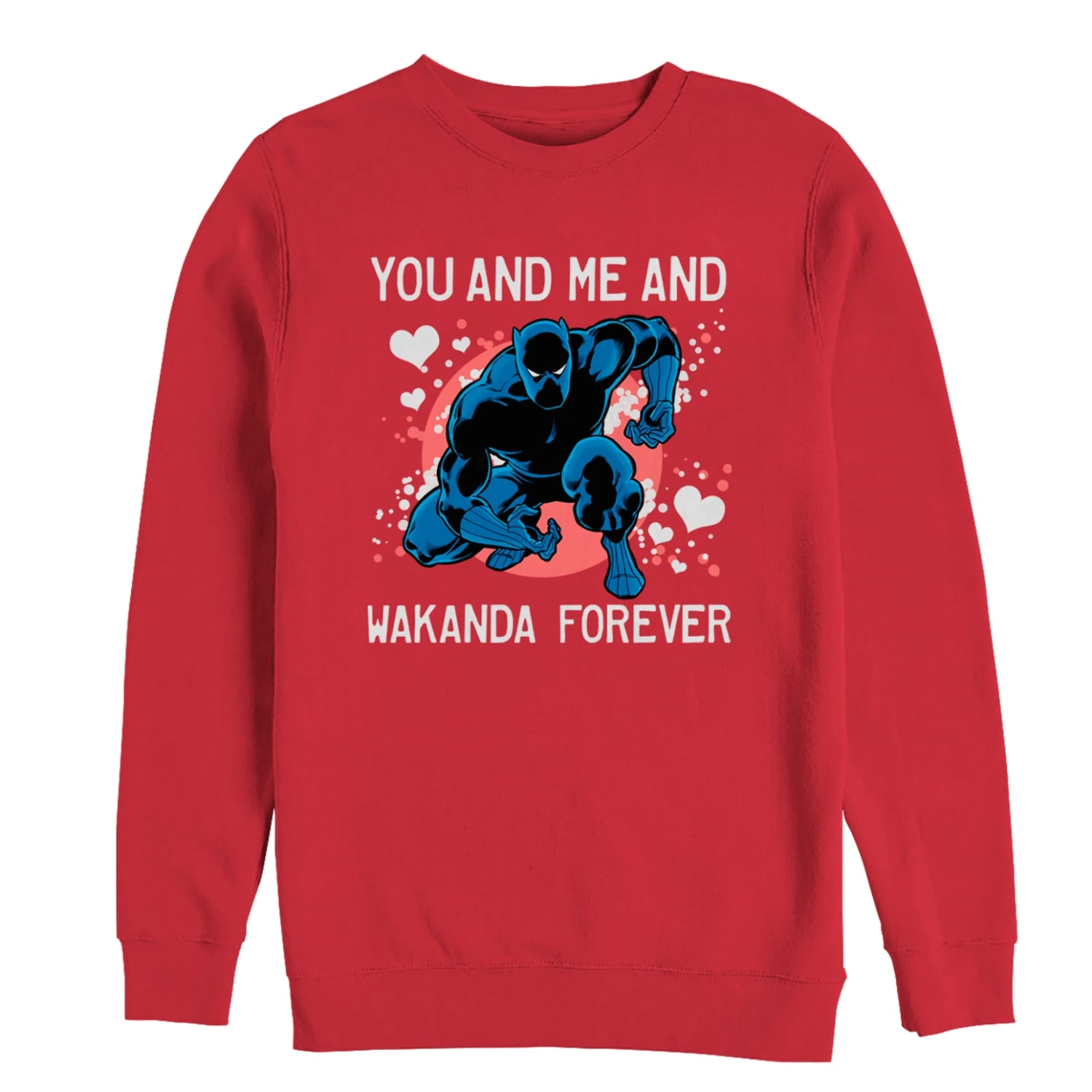 Men's Marvel Valentine Panther Wakanda Forever Sweatshirt 3 Men's Marvel Valentine Panther Wakanda Forever Sweatshirt