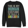 Men's Lost Gods Unicorn In Human Costume Sweatshirt 1 Men's Lost Gods Unicorn In Human Costume Sweatshirt -Fifthsun Shirts 18MISC01963A 004 Unicorn human costume 04 copy