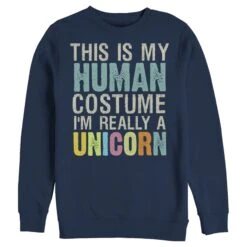 Men's Lost Gods Unicorn In Human Costume Sweatshirt -Fifthsun Shirts 18MISC01963A 016 Unicorn human costume 04 148 copy