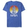 Men's NASA Sunset Retro Launch T-Shirt -Fifthsun Shirts 18NASA00068A 002 70s NASA 119