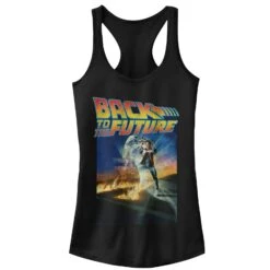 Junior's Back To The Future Retro Marty McFly Poster Racerback Tank Top
