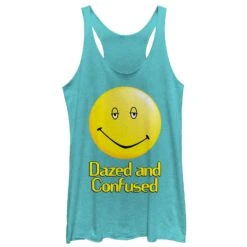 Women's Dazed And Confused Big Smiley Logo Racerback Tank Top
