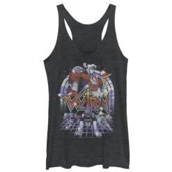 Women's Voltron: Defender Of The Universe Retro Robot Lions Racerback Tank Top