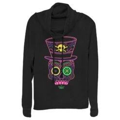 Junior's The Princess And The Frog Sugar Skull Cowl Neck Sweatshirt