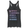 Women's Disney Princesses Keywords Racerback Tank Top -Fifthsun Shirts 18PRIN00291C 001 Just Disney Things 113 1