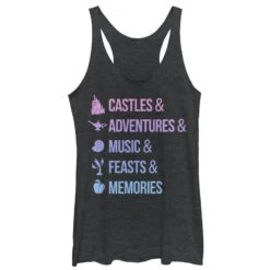Women's Disney Princesses Keywords Racerback Tank Top