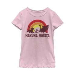 Girl's Lion King Hakuna Matata Rainbow T-Shirt