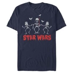 Men's Star Wars Halloween Vader Skeletons T-Shirt -Fifthsun Shirts 18STRW00510A 025 Creep Wars 82 147 copy