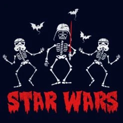 Men's Star Wars Halloween Vader Skeletons T-Shirt -Fifthsun Shirts 18STRW00510A 025 Creep Wars 82 147 swatch