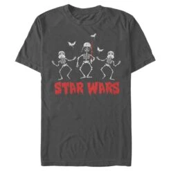 Men's Star Wars Halloween Vader Skeletons T-Shirt -Fifthsun Shirts 18STRW00510A 026 Creep Wars 82 147 copy